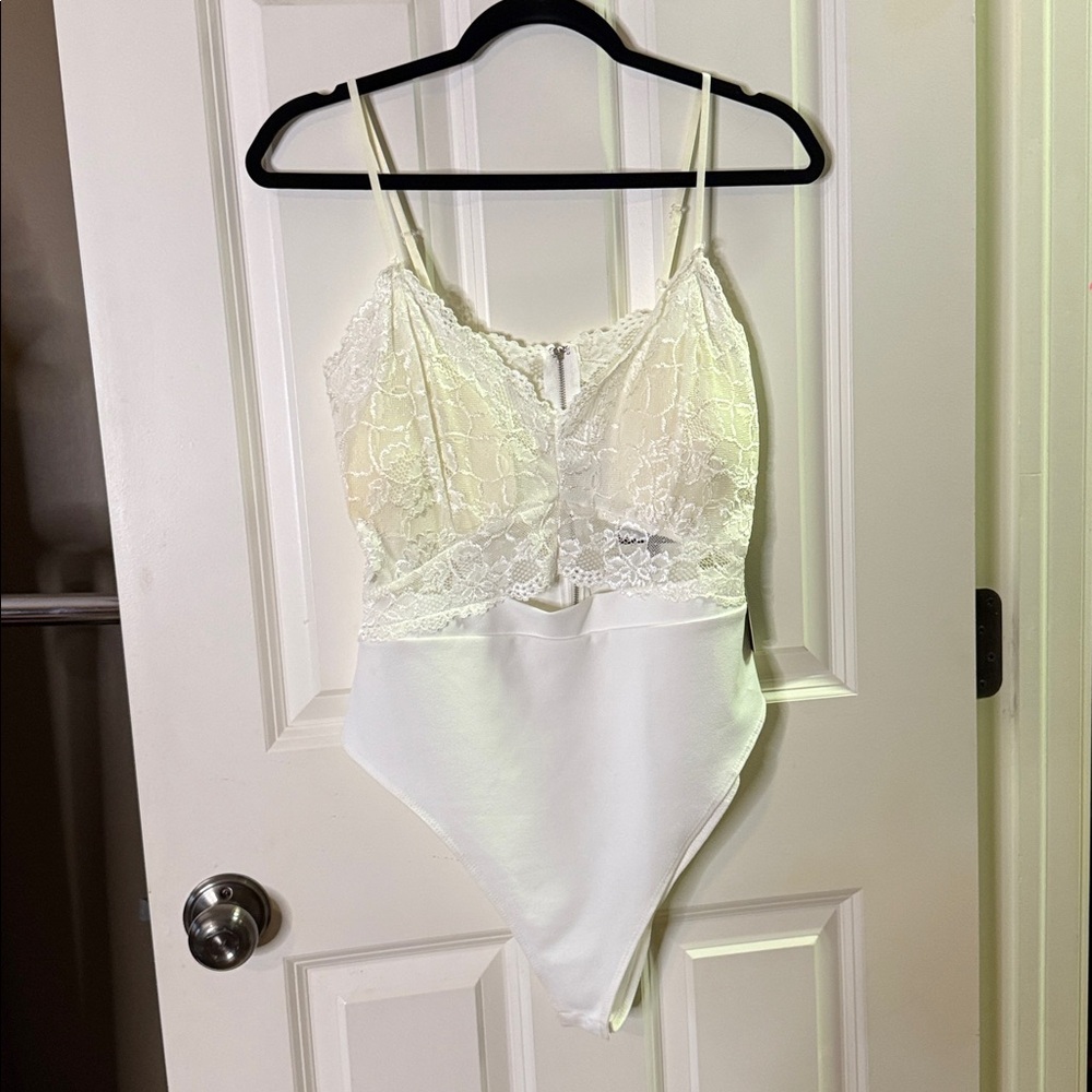 Faded Rose Ivory Lace Bodysuit